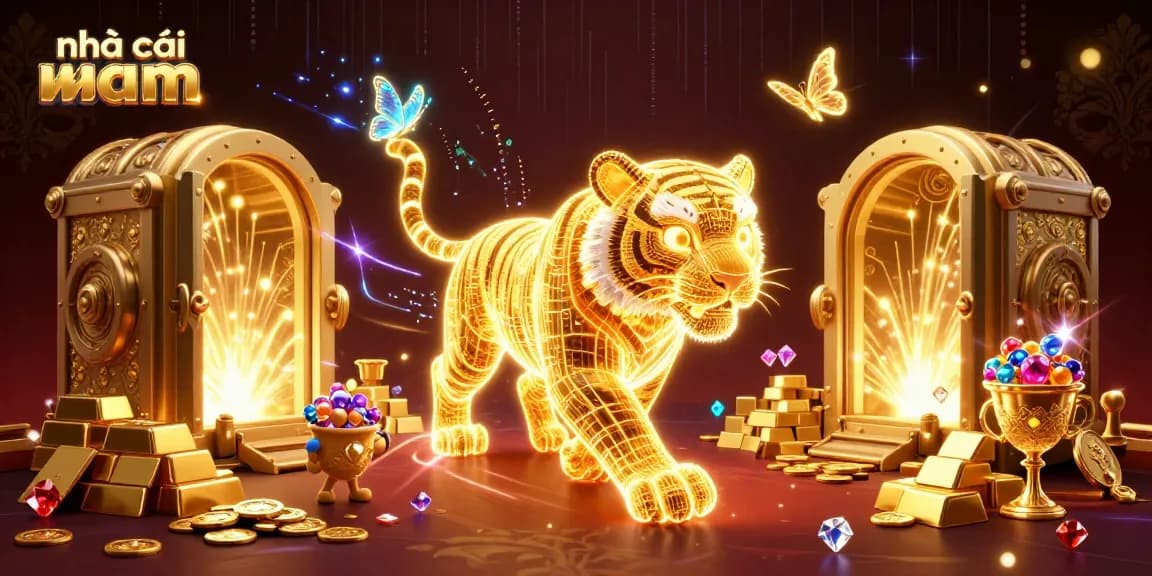 Win big at nhà cái vmax with a vibrant digital casino scene showcasing thrilling games and winning elements.