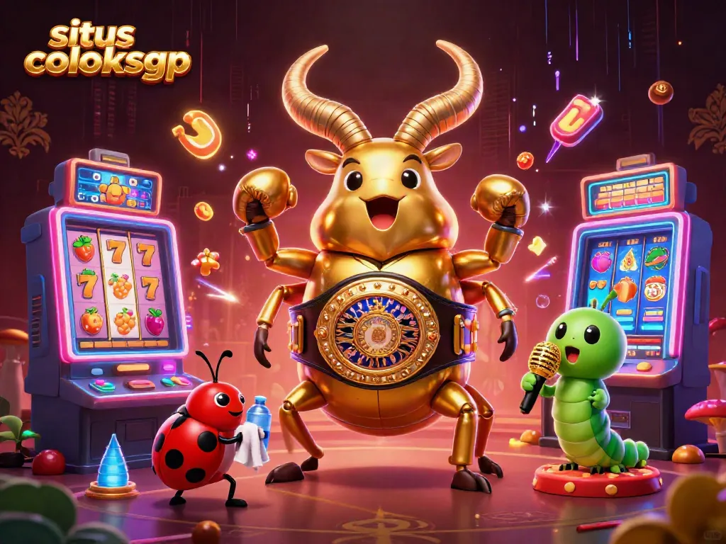 Permainan menarik di situs coloksgp dengan karakter 3D berwarna cerah dalam suasana kasino yang menarik.