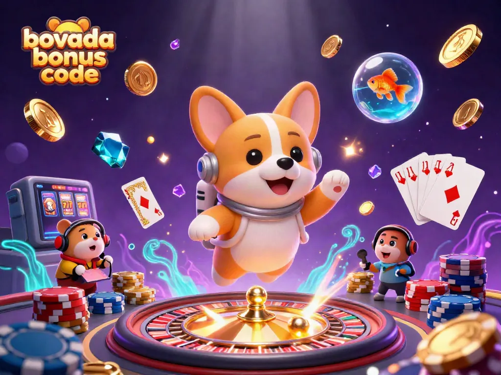 Spin to win with the Bovada bonus code in a lively cosmic casino scene