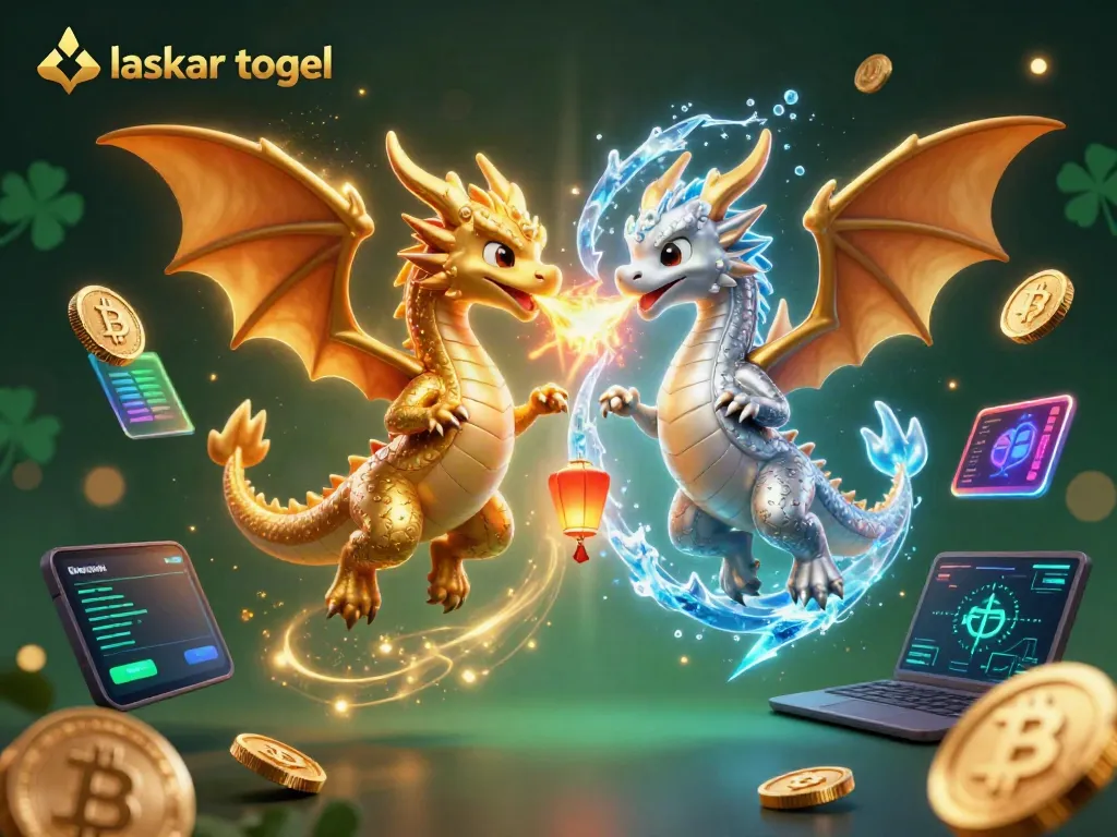 Engage with laskar togel through an enchanting 3D dragon scene of luck and excitement.