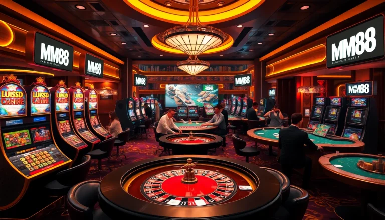Experience the excitement of gambling at MM88 with lively slot machines and poker tables.