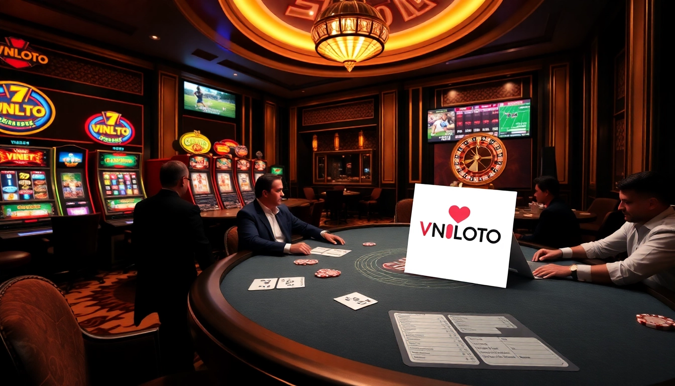 Experience thrilling wins at VNLOTO with high-stakes poker and vibrant slot machines.