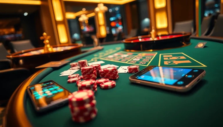 Experience thrilling gaming action at MM88 with vibrant poker chips and roulette wheel.