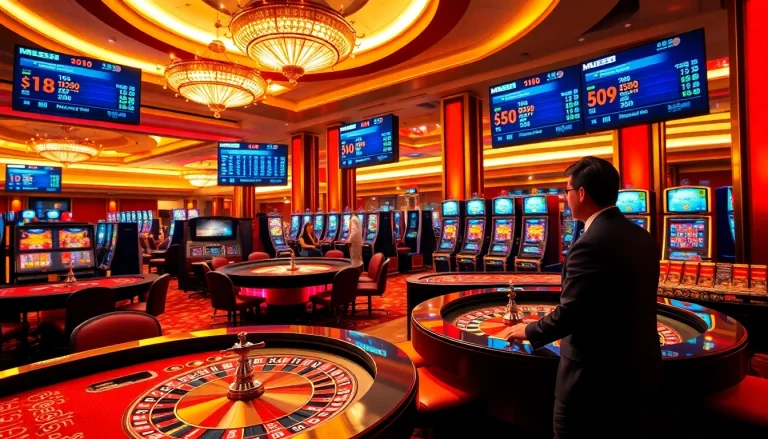 Experience exhilarating gameplay at https://mm88.vegas/ with vibrant casino tables and dynamic gambling action.
