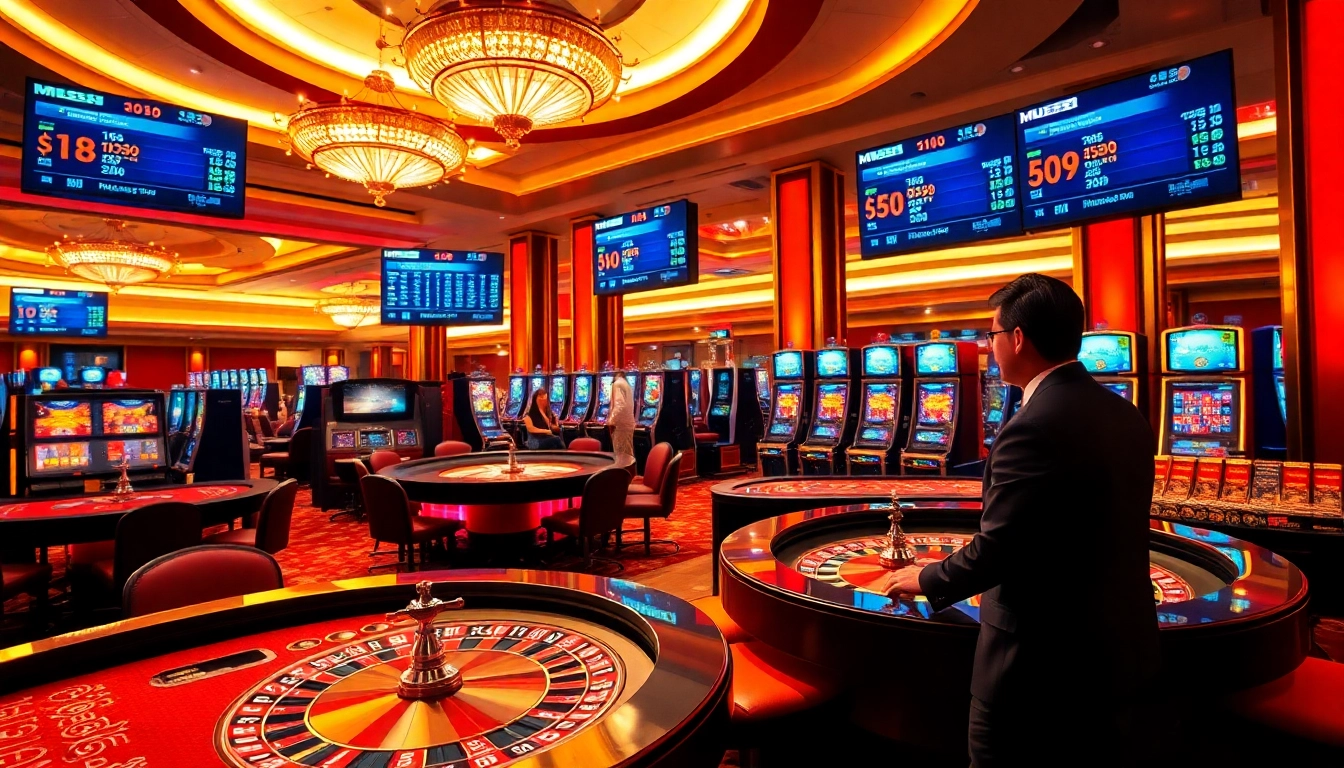 Experience exhilarating gameplay at https://mm88.vegas/ with vibrant casino tables and dynamic gambling action.
