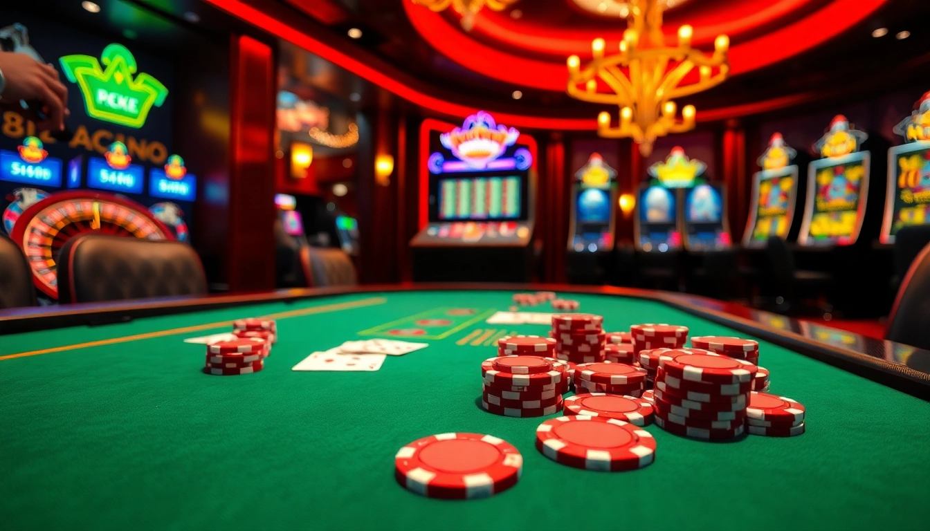 Trải nghiệm cược ở mức cao tại bàn poker sống động với các yếu tố cg79, đầy hành động và sang trọng.