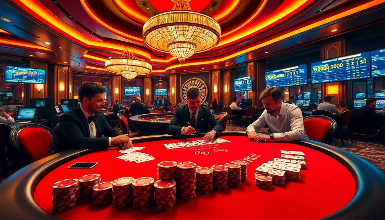 Rasakan sensasi poker 'datukwin' saat para pemain merencanakan strategi di sekitar meja kasino yang meriah.