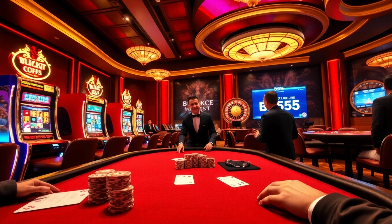 Experience thrilling gameplay at BL555 with high-stakes poker and vibrant slot machines.