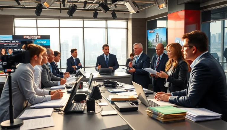 Covering regional stories at https://www.thedailynewsonline.com with journalists collaborating in a vibrant newsroom.