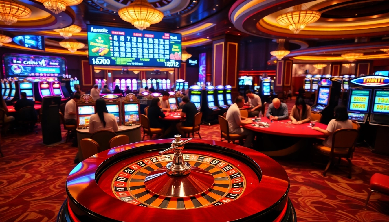 Players experiencing thrilling casino games while analyzing data China trends for strategic bets.