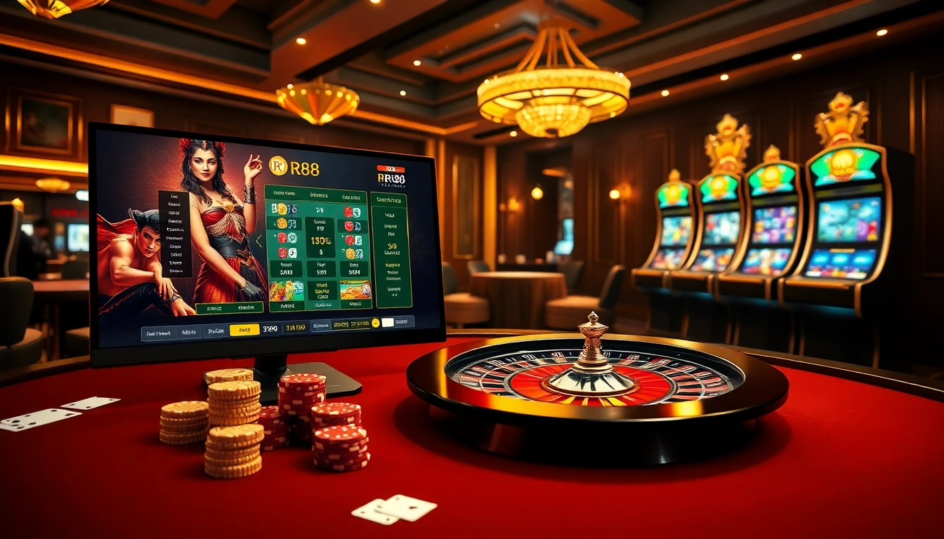 Exciting RR88 online gambling scene featuring a vibrant casino interface and interactive gaming elements.