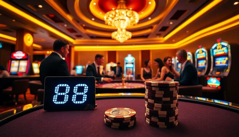 Experience the thrill of gaming with go 88 at a luxurious casino table.