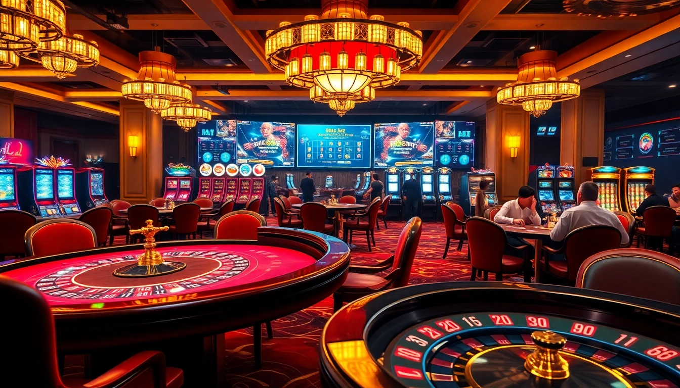 Engage in thrilling gameplay at 789P’s vibrant casino featuring luxurious tables and excited players.