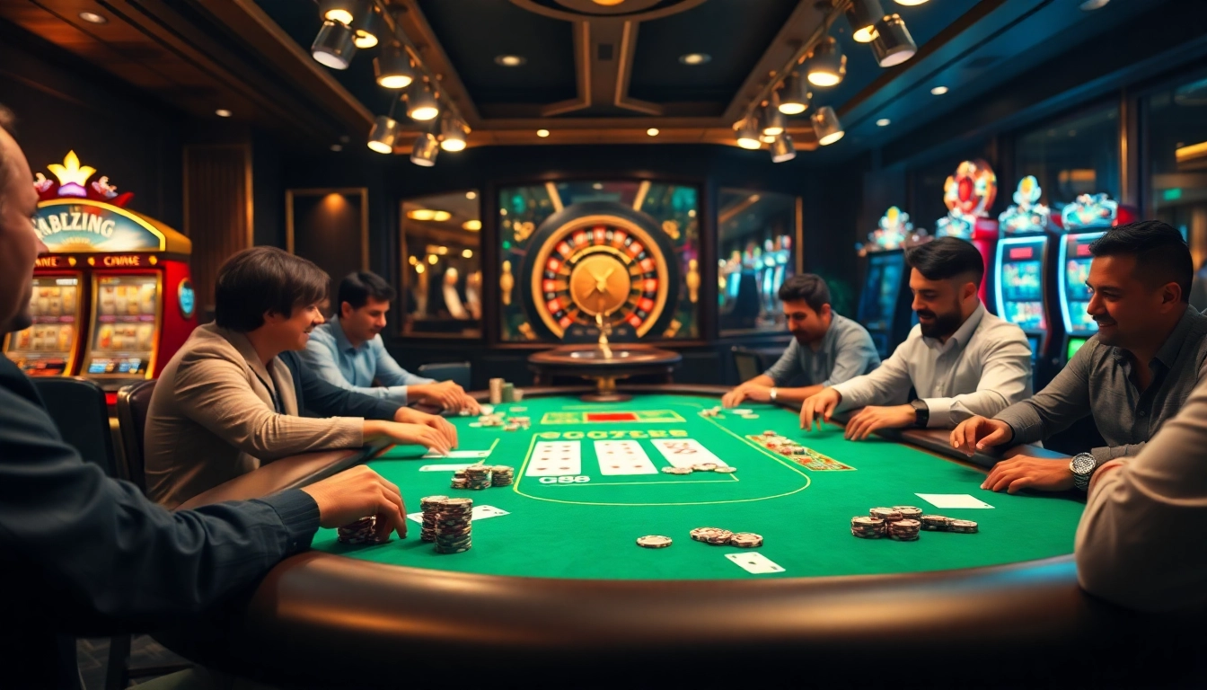 Experience thrilling poker action at GG88's luxurious casino with vibrant gaming elements.