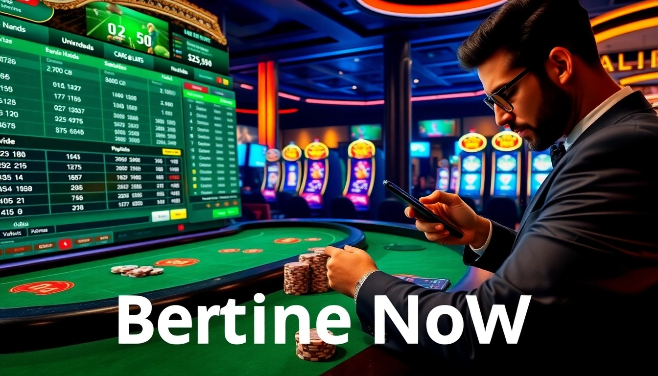 Betting Online Now: Engaging gamblers in a luxurious online betting atmosphere with vibrant visuals.