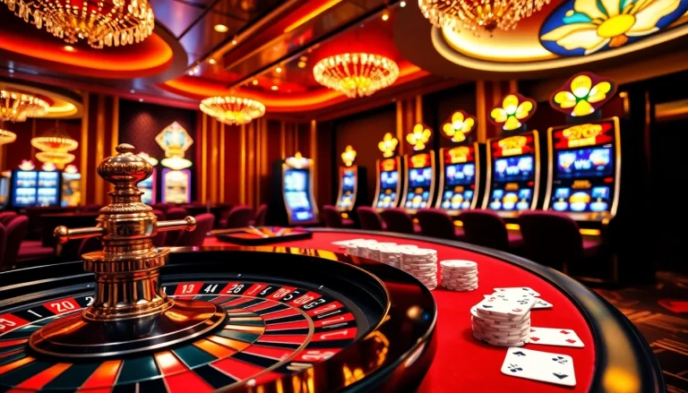 Experience thrilling gameplay at 79king with a vibrant casino scene featuring roulette and poker.