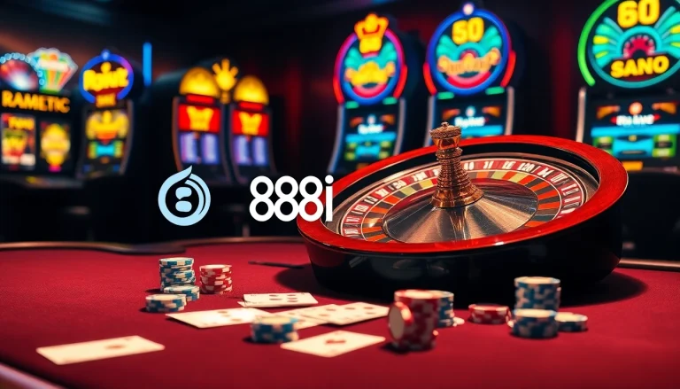 Experience thrilling casino action with 88i's vibrant roulette wheel and poker chips.
