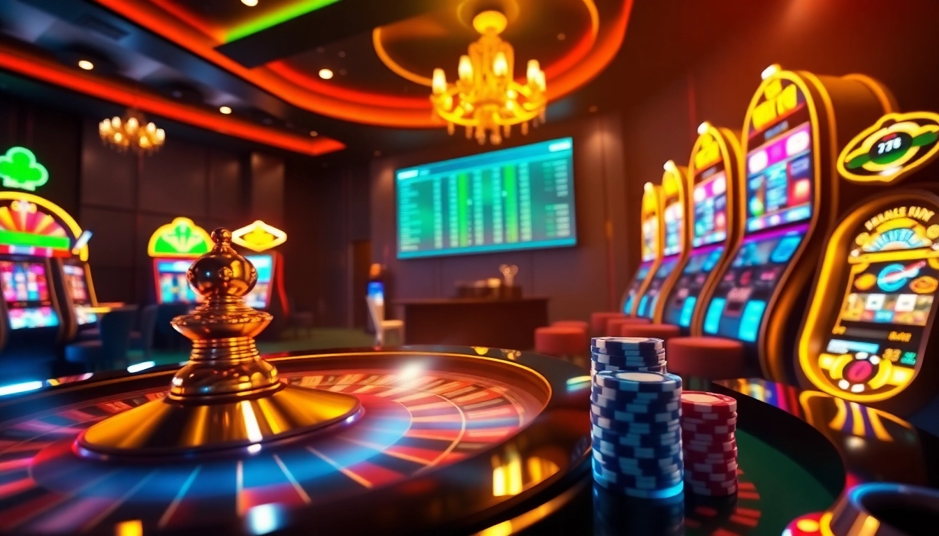Experience thrilling gameplay at Onbet com featuring live action of roulette and vibrant slot machines.