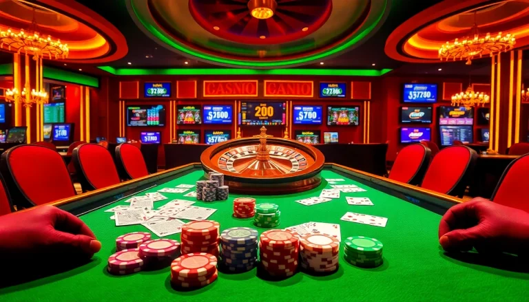 Engage in thrilling poker action at https://nk88net.com/ with vibrant chips and swirling roulette.