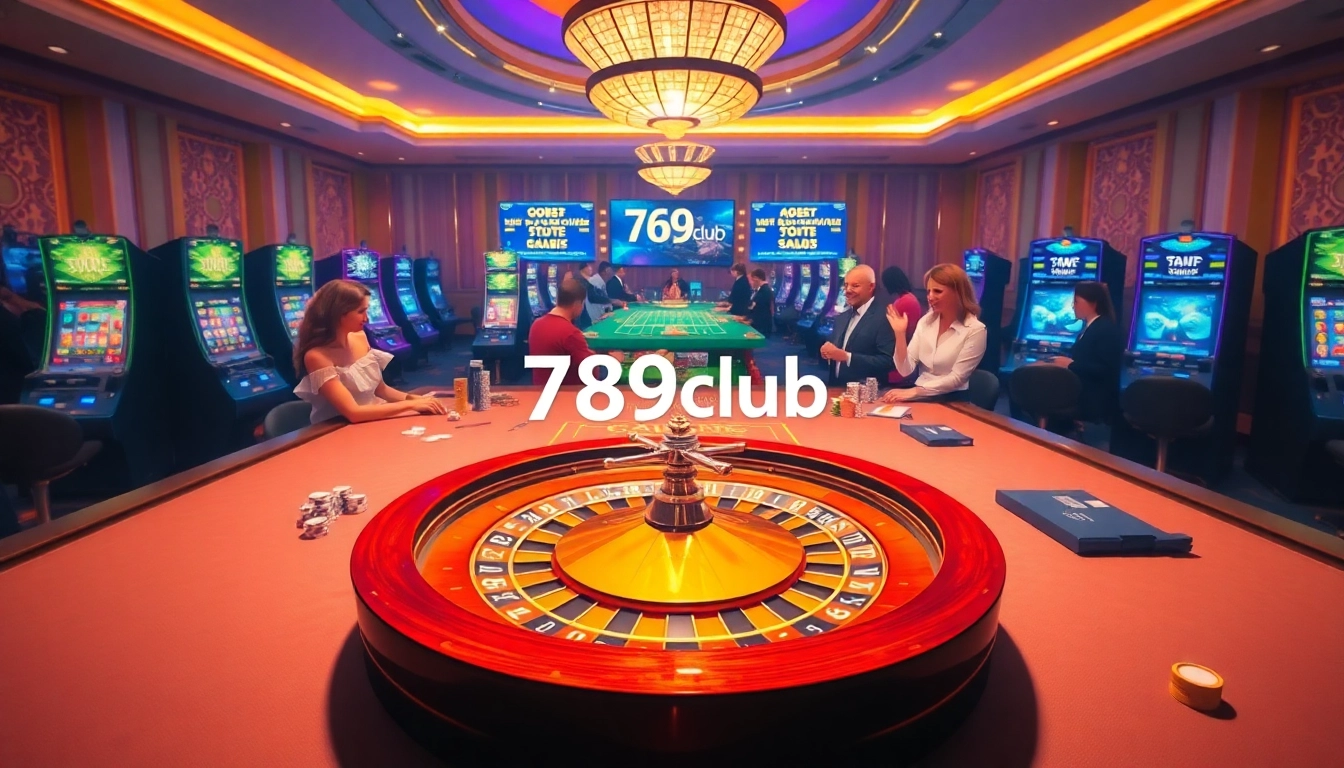 Engaged players enjoying exciting games at 789club's luxurious casino scene.