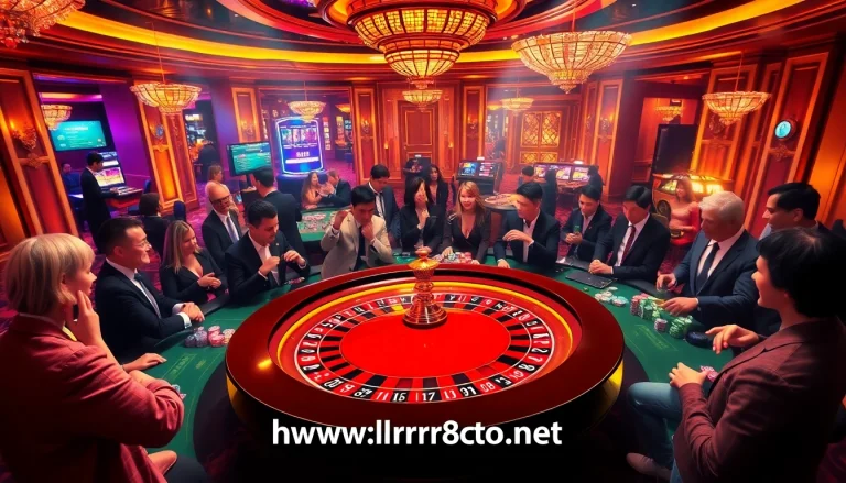 Betting excitement at https://rr88co.net/ with vibrant casino atmosphere and roulette action.