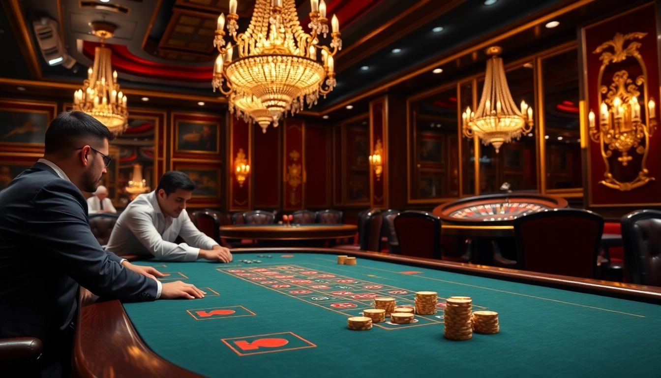 Players enjoying high-stakes blackjack at BL555 casino, immersed in luxury and excitement.