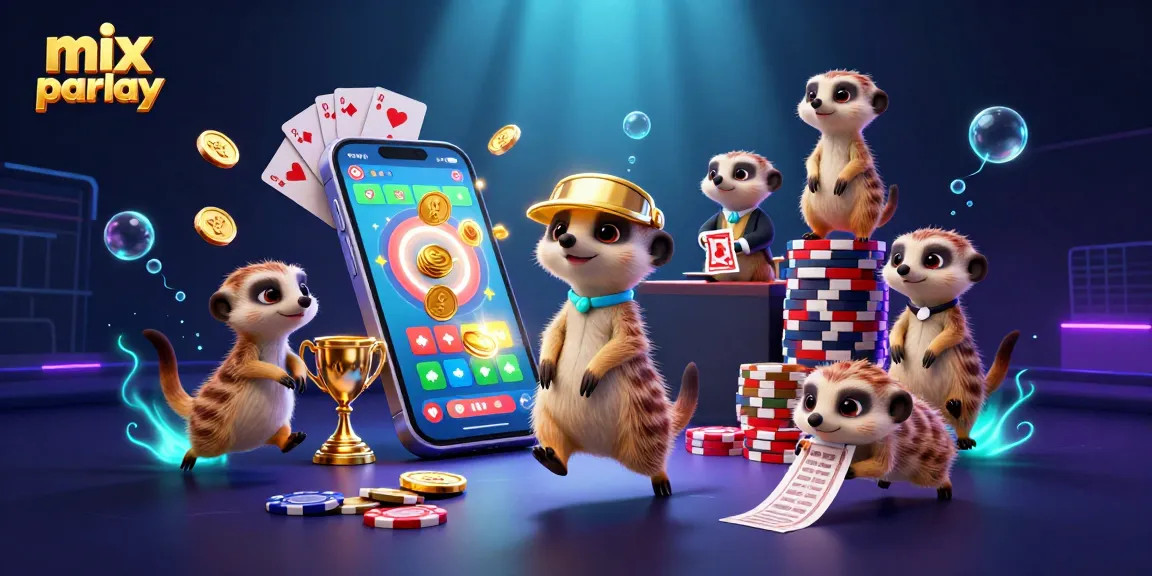 Experience mix parlay excitement with meerkats managing a lively betting scene full of action.