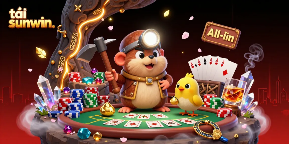 Experience tải sunwin through vibrant and dynamic casino gaming with a treasure hunter mole in a richly detailed scene.